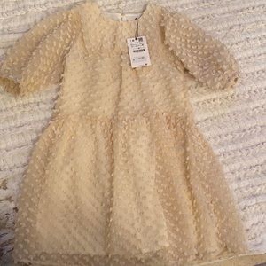 Zara girls cream dress